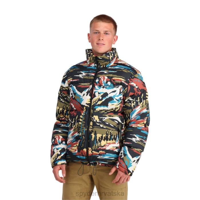 Spyder muškarci vjetrenjača jakna N4X870 odjeća crna boja po broju