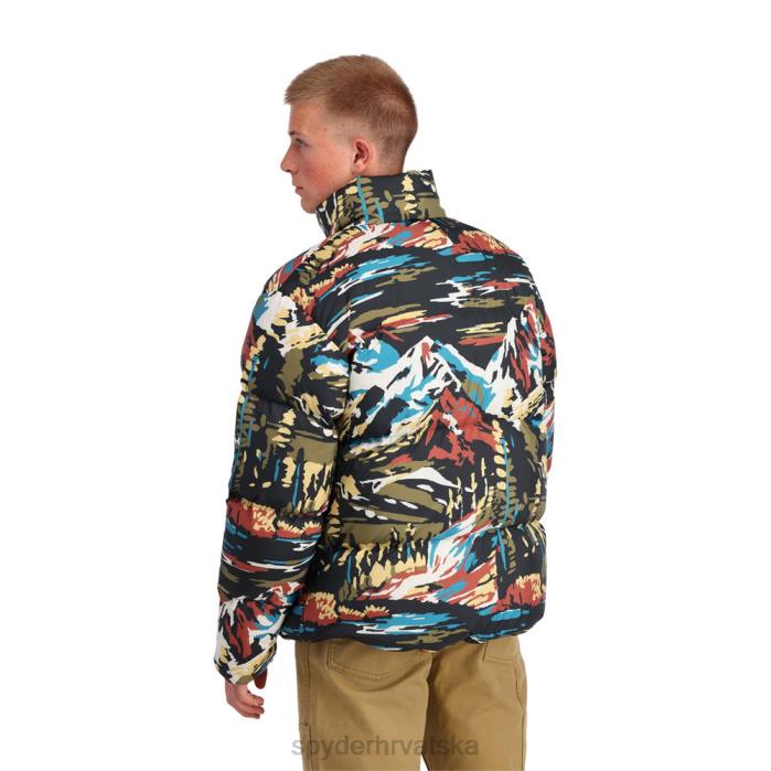 Spyder muškarci vjetrenjača jakna N4X870 odjeća crna boja po broju