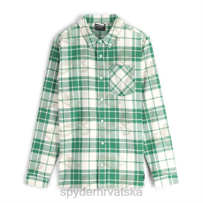 Spyder muškarci creston flanel N4X8144 odjeća zeleno zeleno