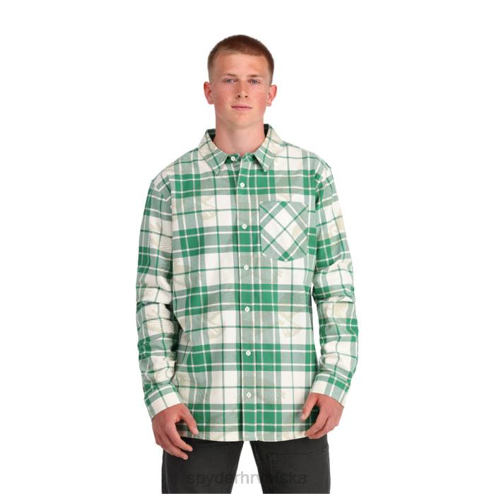 Spyder muškarci creston flanel N4X8144 odjeća zeleno zeleno