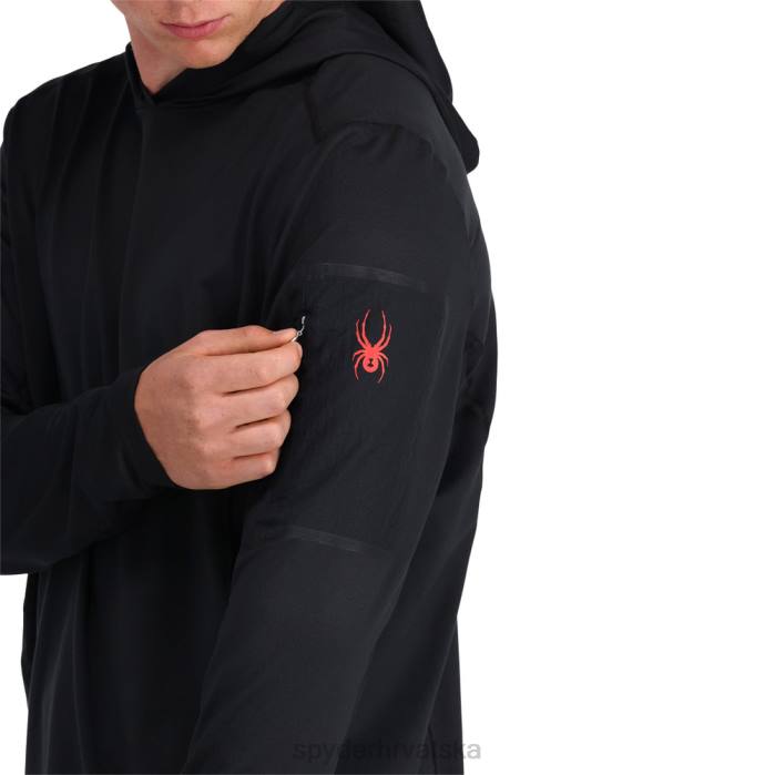 Spyder muškarci arc graphene tech majica s kapuljačom N4X8213 odjeća crno