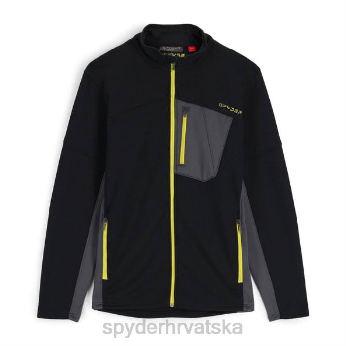 Spyder muškarci bandit full zip N4X8203 odjeća crni citron