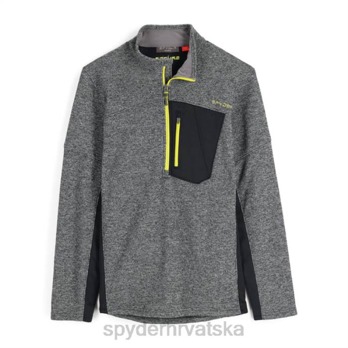 Spyder muškarci bandit pola zip N4X8172 odjeća crni citron