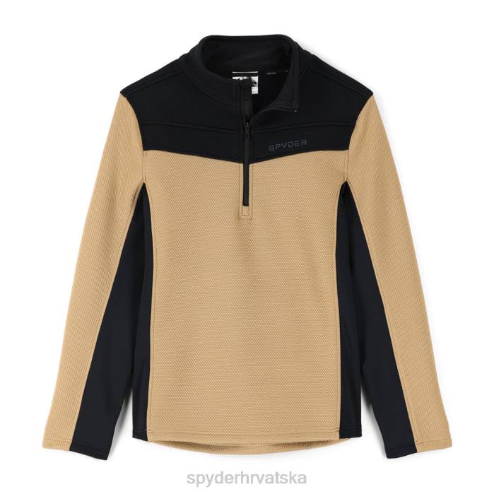 Spyder muškarci bis pola zip N4X8173 odjeća crni tanin