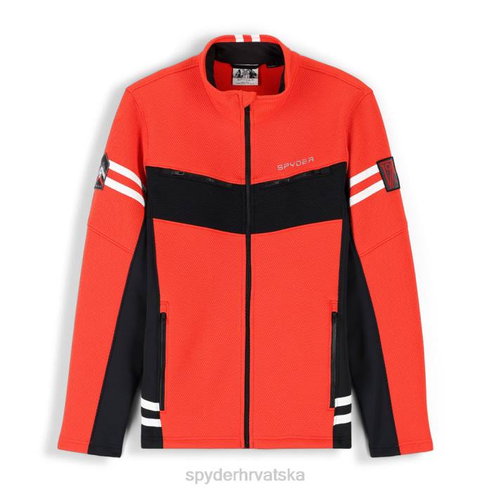 Spyder muškarci wengen encore full zip N4X8183 odjeća vulkanska crna