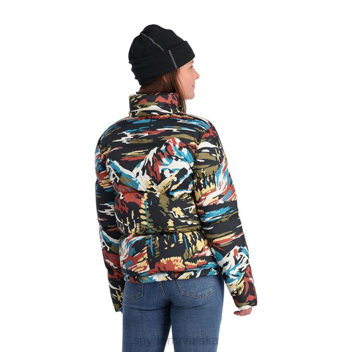 Spyder žene vjetrenjača jakna N4X8332 odjeća crna boja po broju