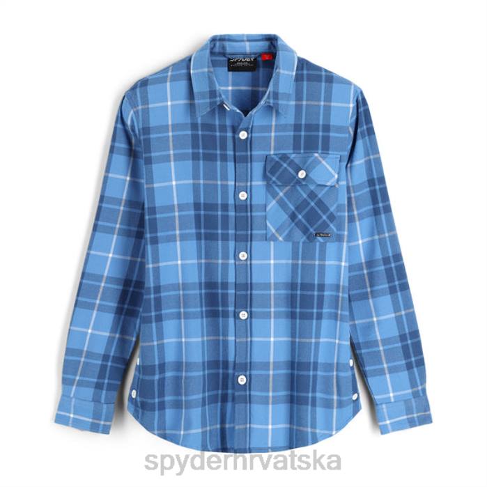 Spyder žene fab flanel N4X8378 odjeća plavi karirani