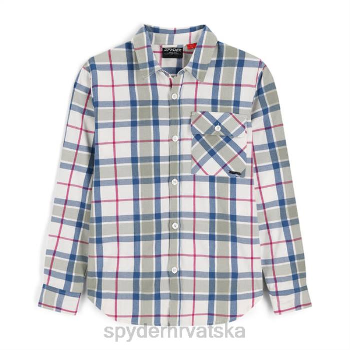 Spyder žene fab flanel N4X8380 odjeća plaid od morske trave